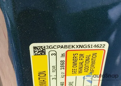 2022 Chevrolet Silverado 1500 2Wd Short Bed Custom z USA, uszkodzony, nr VIN 3GCPABEKXNG514622